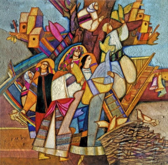 Image - Feodosii Humeniuk: Welcoming Spring (1993).